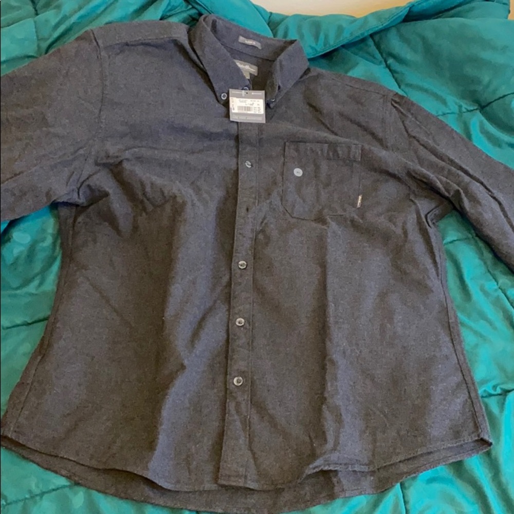 Eddie Bauer button up grey or blue xl NWT